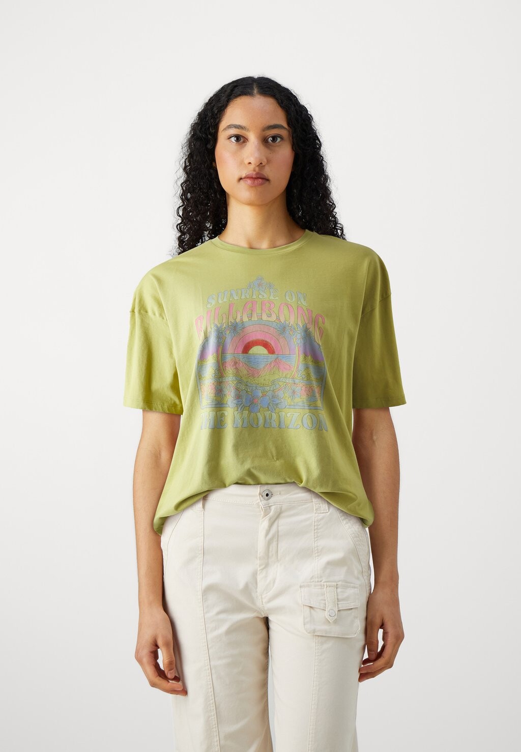 

Футболка с принтом SUNRISE ON THE HORIZON Billabong, цвет green envy