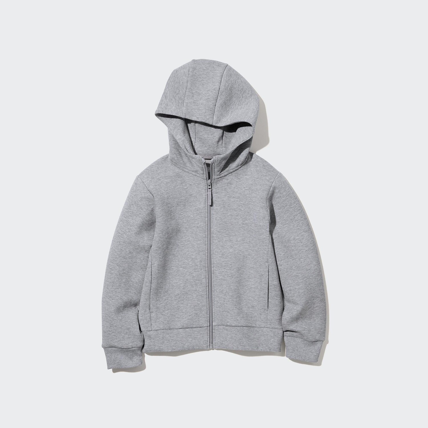 Худи UNIQLO Dry Sweat ультра стрейч на молнии, серый брюки uniqlo dry sweat tucked tapered серый