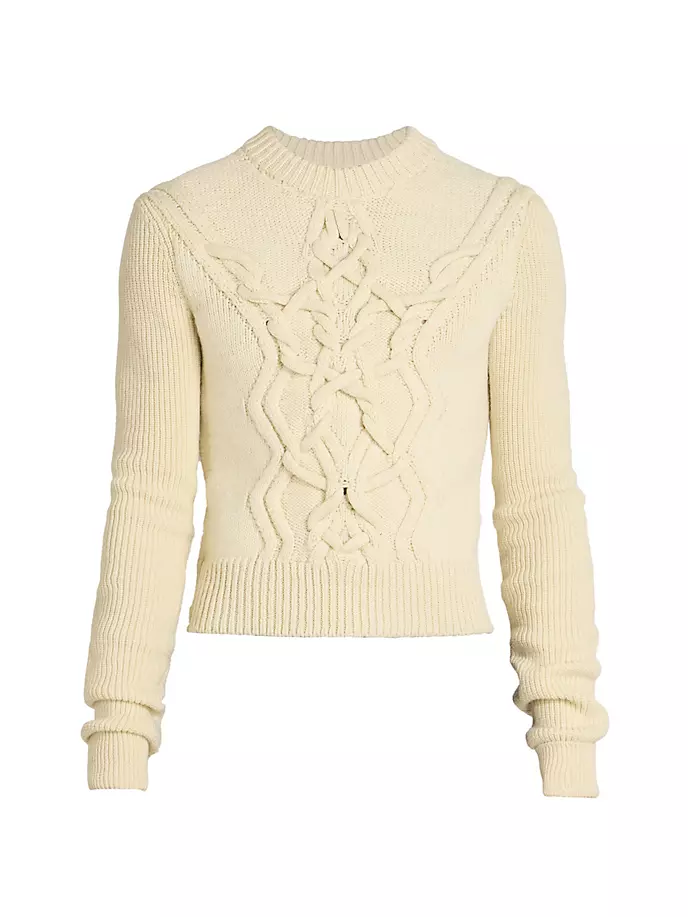 

Свитер Tristan из смесовой шерсти косой вязки Isabel Marant, экрю