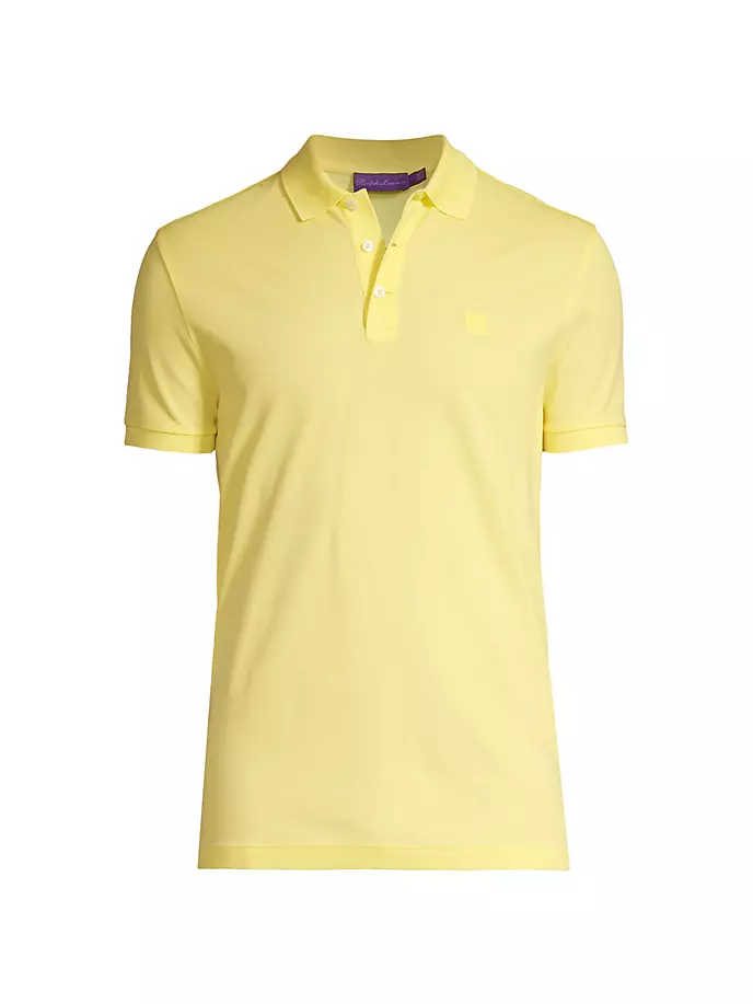 

Рубашка-поло из пике Ralph Lauren Purple Label, желтый