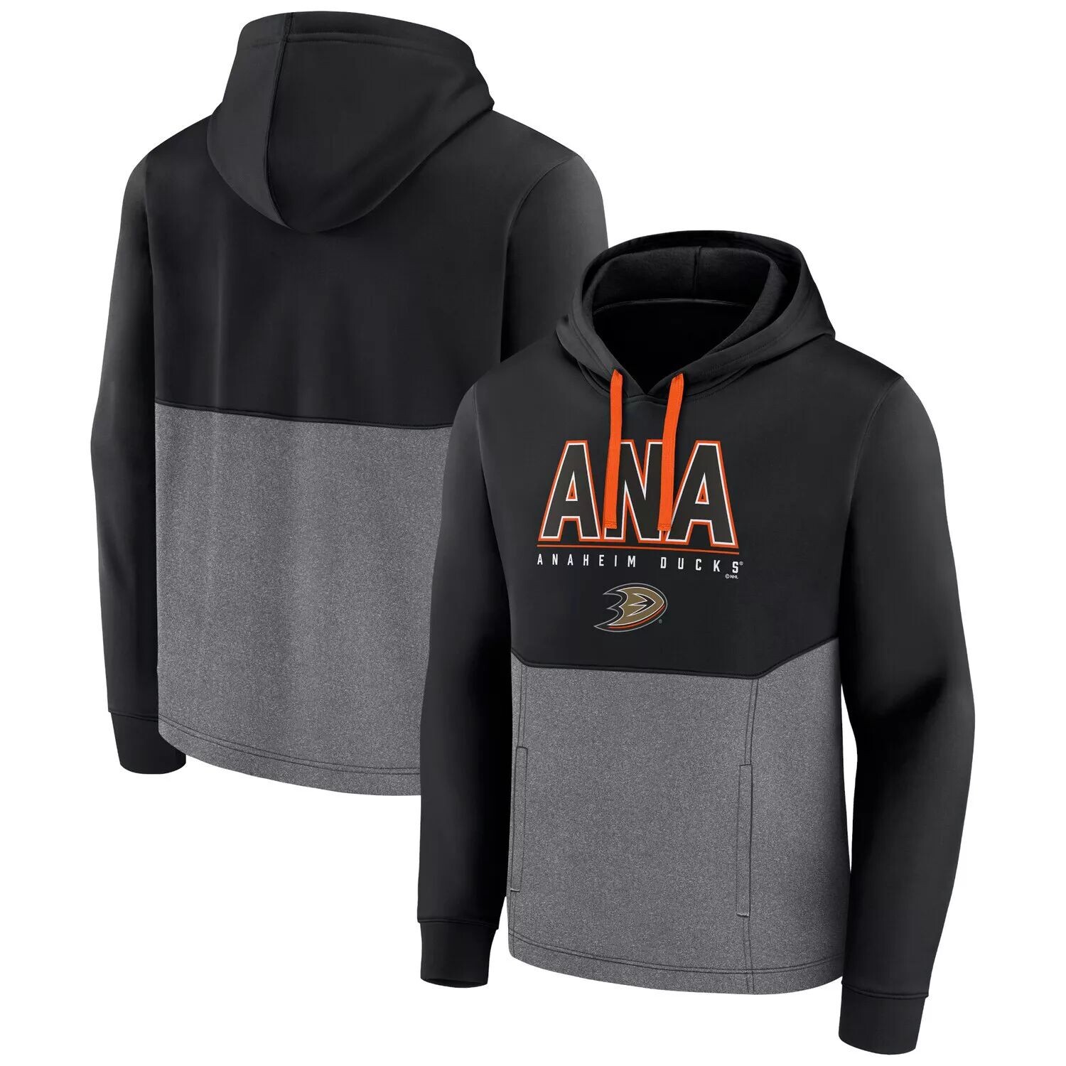 

Мужской фирменный черный пуловер с капюшоном Anaheim Ducks Successful Tri-Blend Fanatics