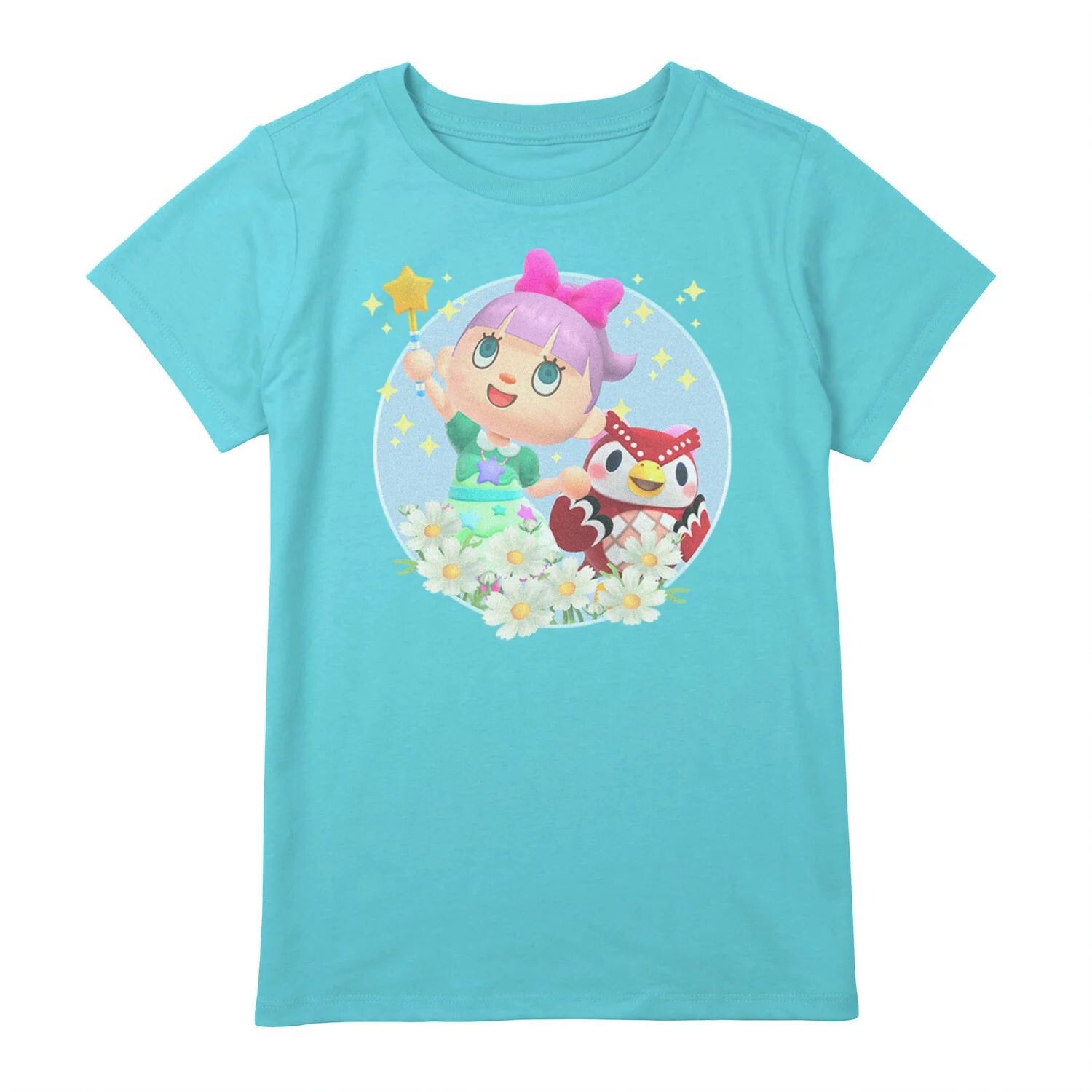 

Футболка с рисунком Animal Crossing New Horizons Villager & Celeste для девочек 7–16 лет Licensed Character