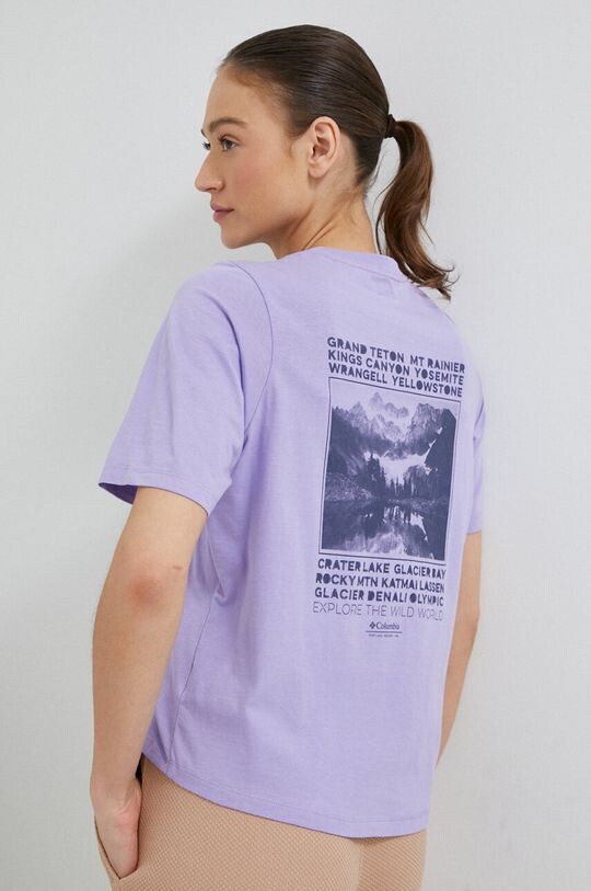 

Футболка из хлопка Columbia, фиолетовый