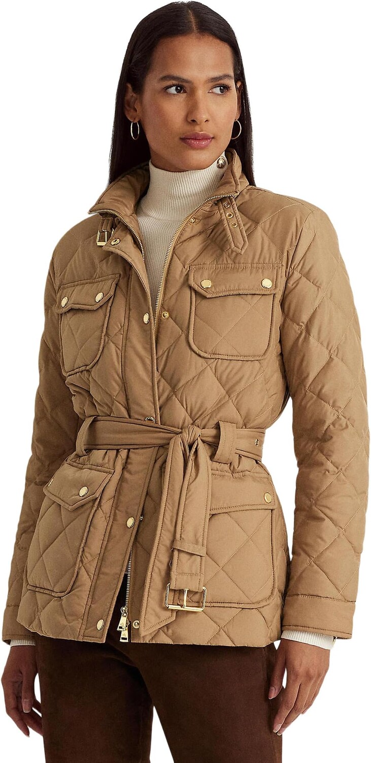 

Пуховое пальто с ромбовидной стежкой LAUREN Ralph Lauren, цвет Classic Camel