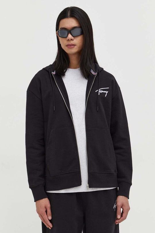 

Хлопковая толстовка Tommy Jeans, черный