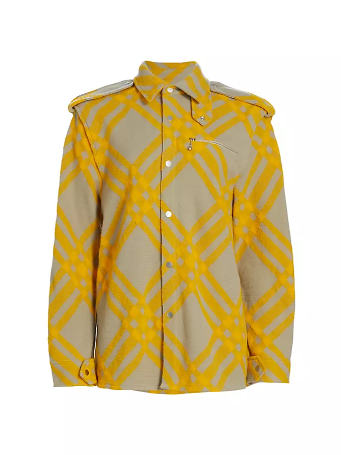 

Рубашка стандартного кроя из смесовой шерсти Argyle Burberry, цвет hunter check