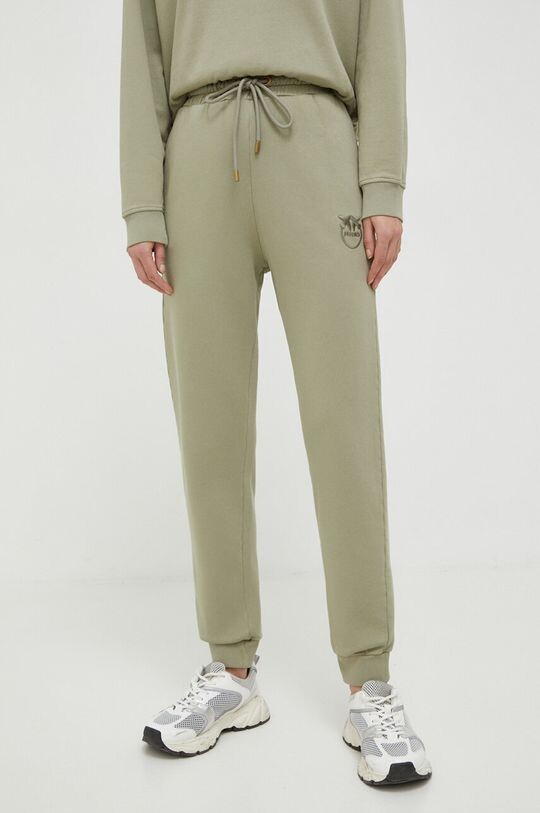 

Хлопковые спортивные штаны Pinko, зеленый