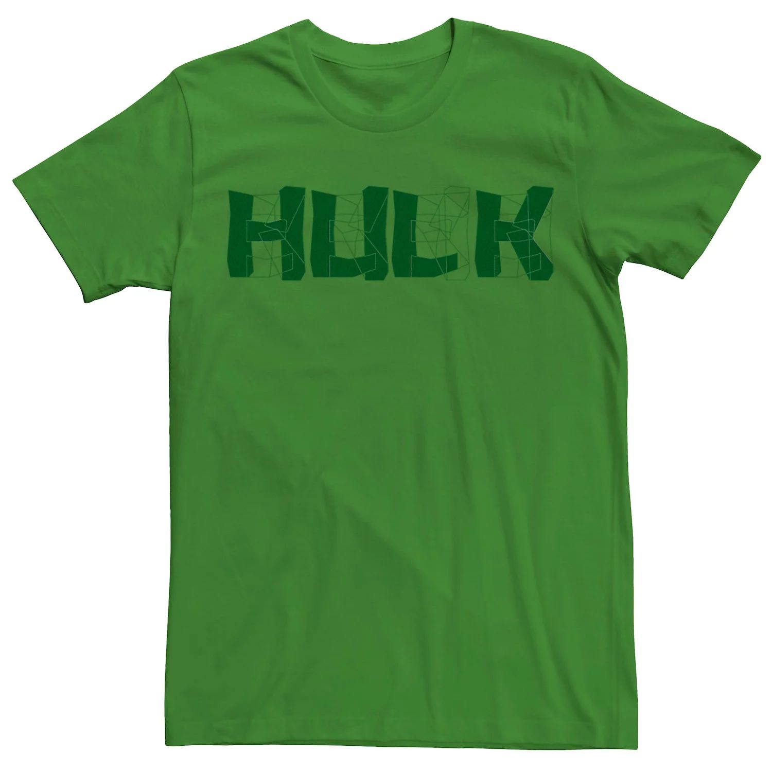 Мужская зеленая футболка с графическим логотипом Marvel Hulk Wire Overlay