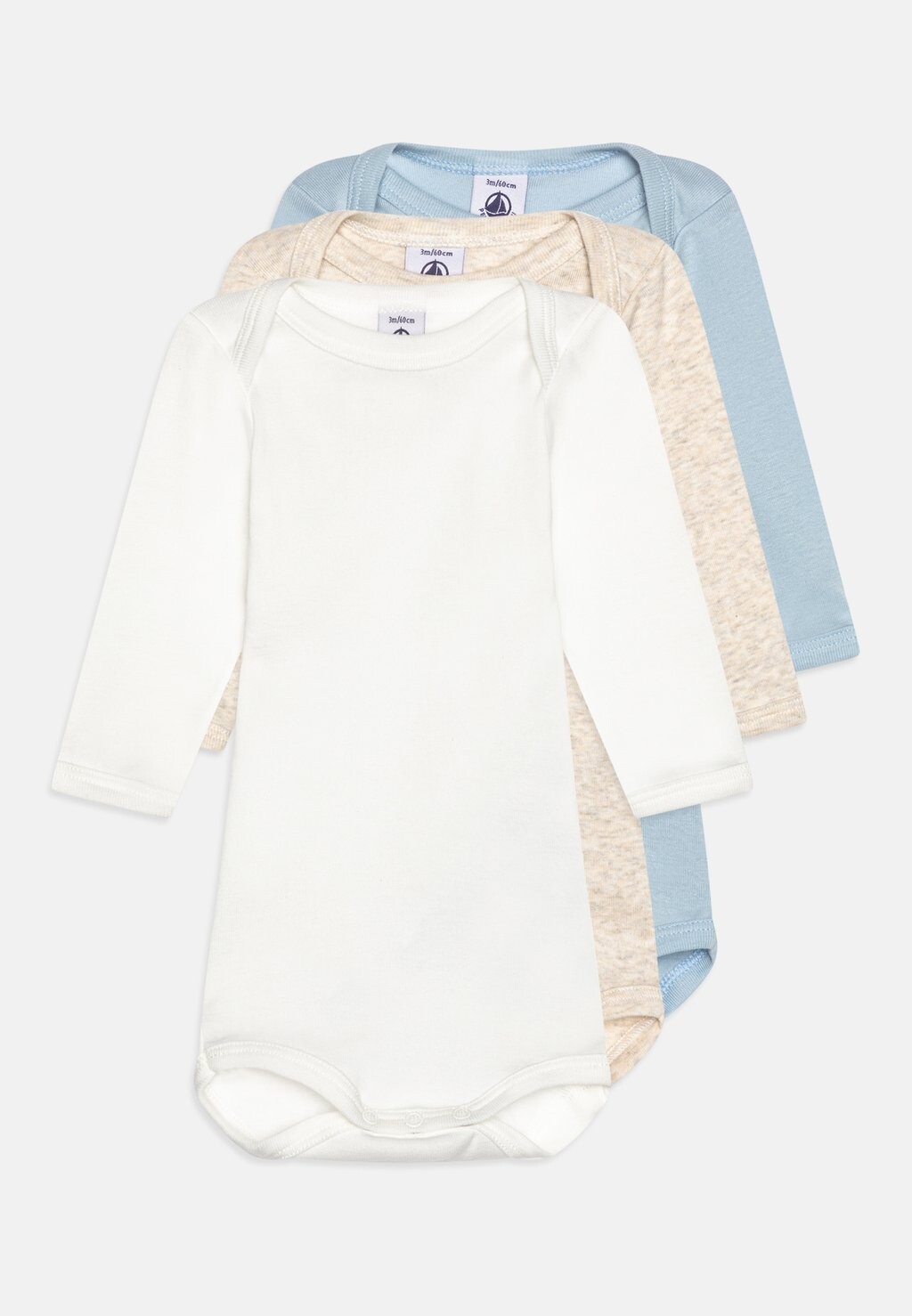 

Боди BABY UNISEX 3 PACK Petit Bateau, цвет multi-coloured