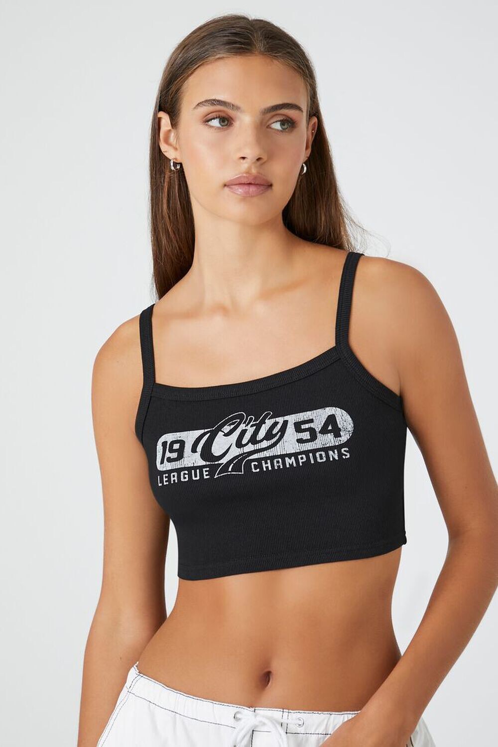 

Укороченная майка City League Champions Forever 21, черный