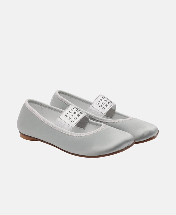 

Балетки на бретелях MM6 Maison Margiela, серебряный