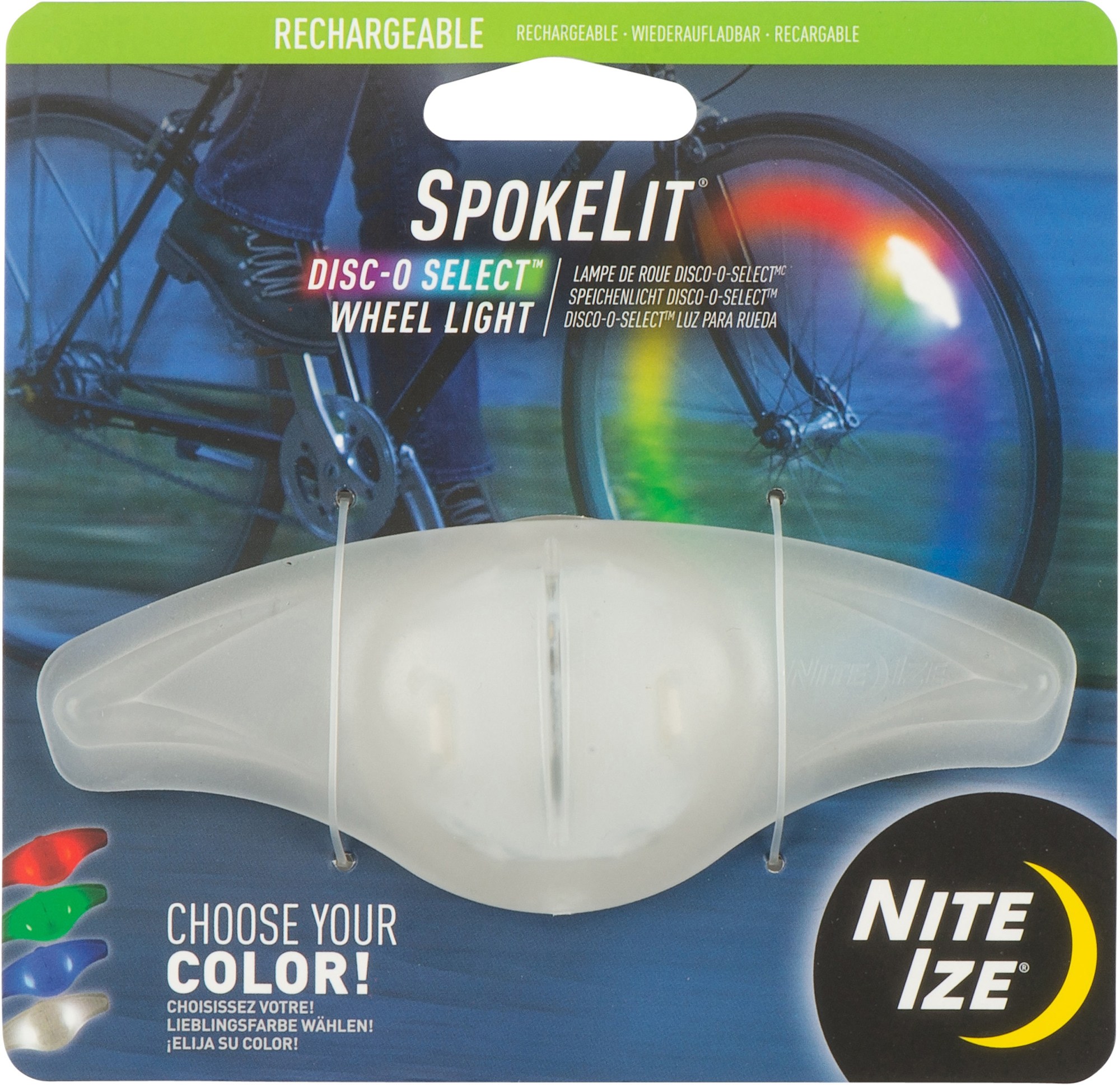 цена Аккумуляторный фонарь для колес SpokeLit Disc-O Select Nite Ize, мультиколор