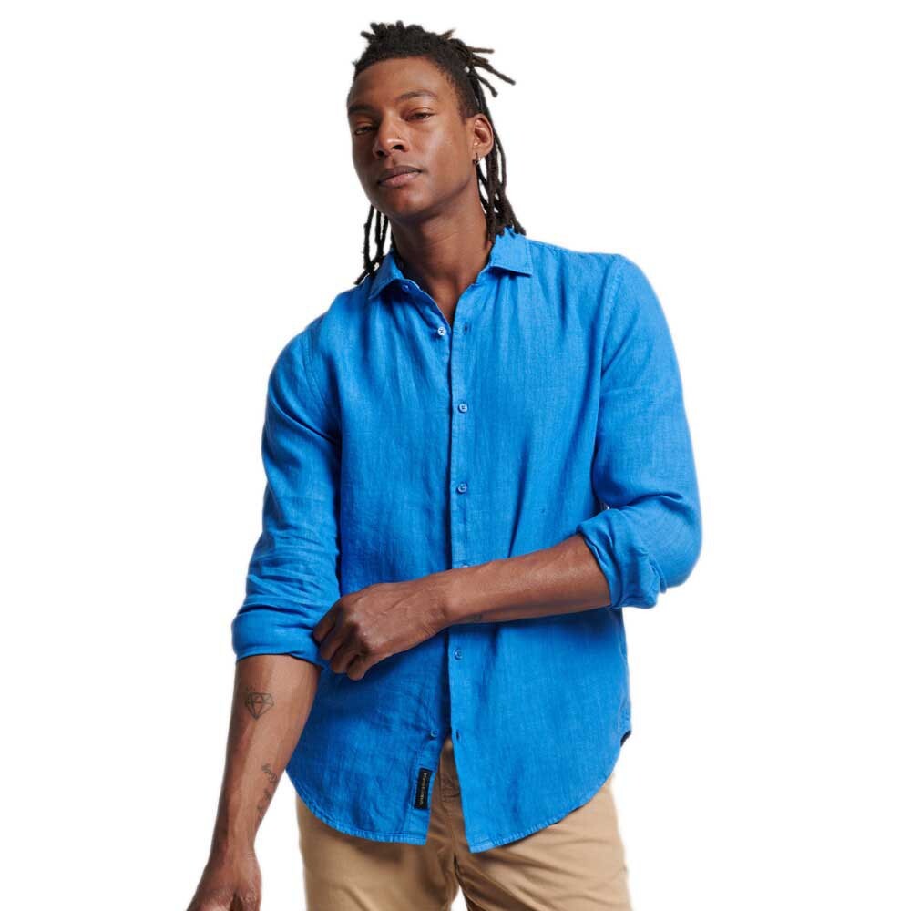 

Рубашка Superdry Studios Casual Linen, синий