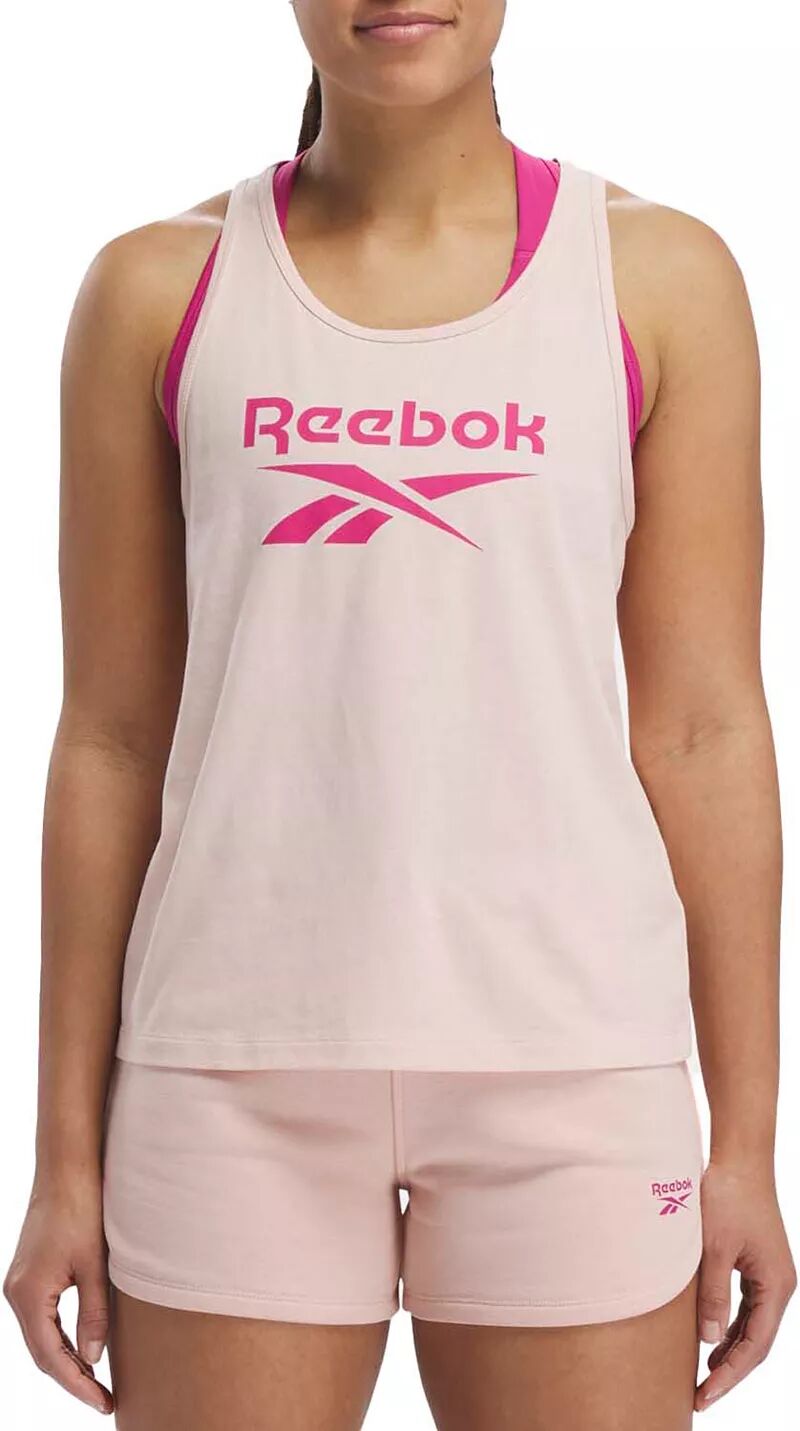 

Женская майка Reebok Identity с большим логотипом, розовый