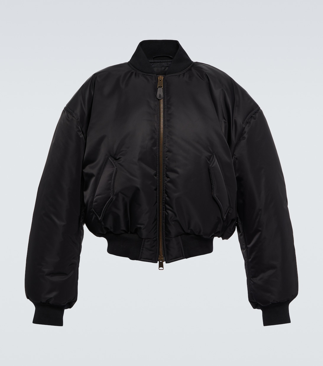 Утепленная куртка-бомбер из нейлона Balenciaga, черный куртка бомбер из нейлона sacai черный