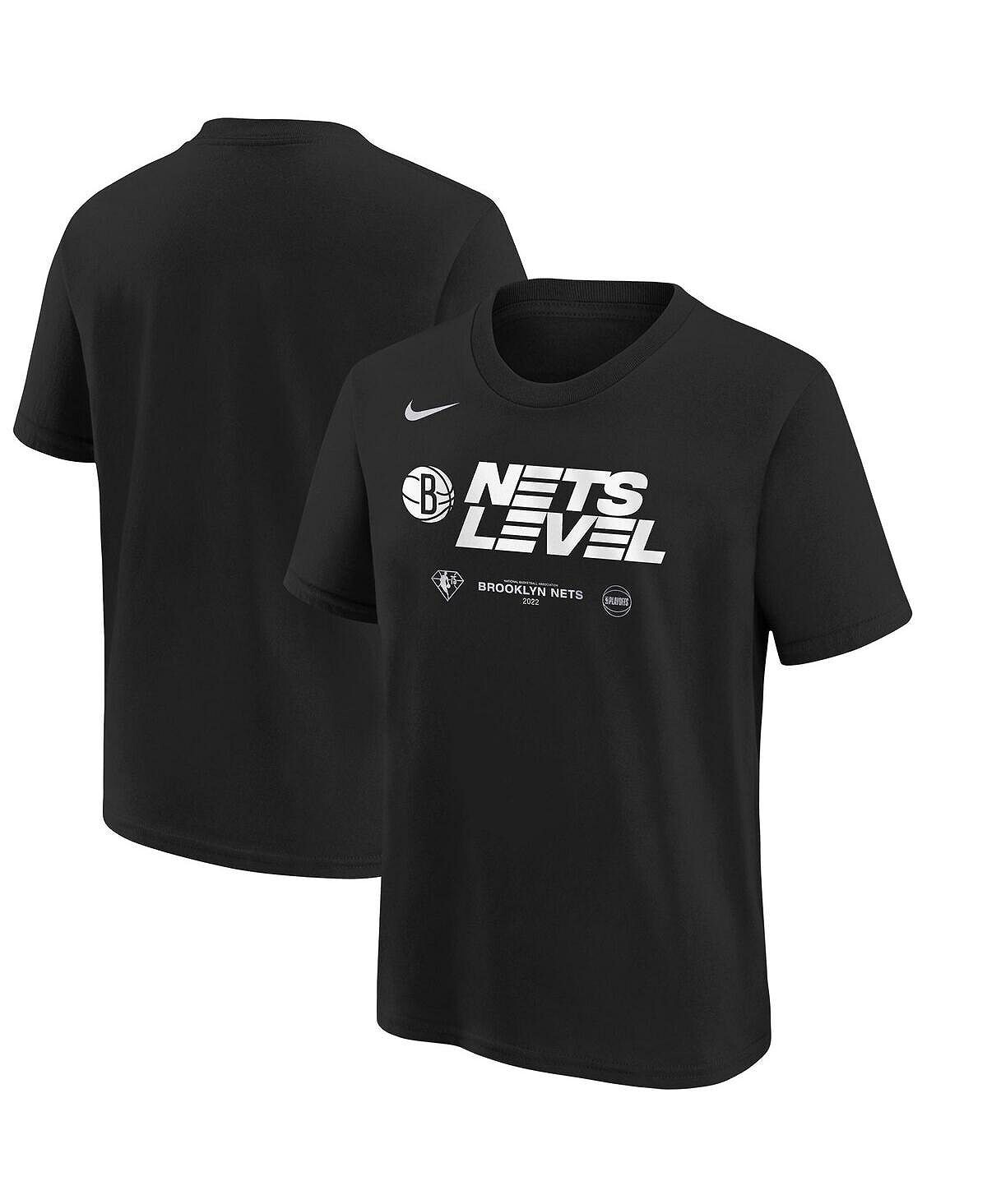 

Черная футболка Big Boys Brooklyn Nets с мантрой плей-офф НБА 2022 Nike