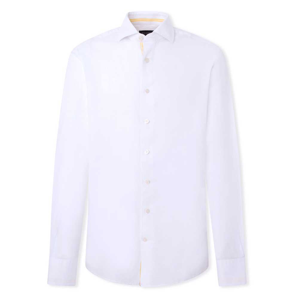 Рубашка с длинным рукавом Hackett Cotton Lin Eng Stripe, белый