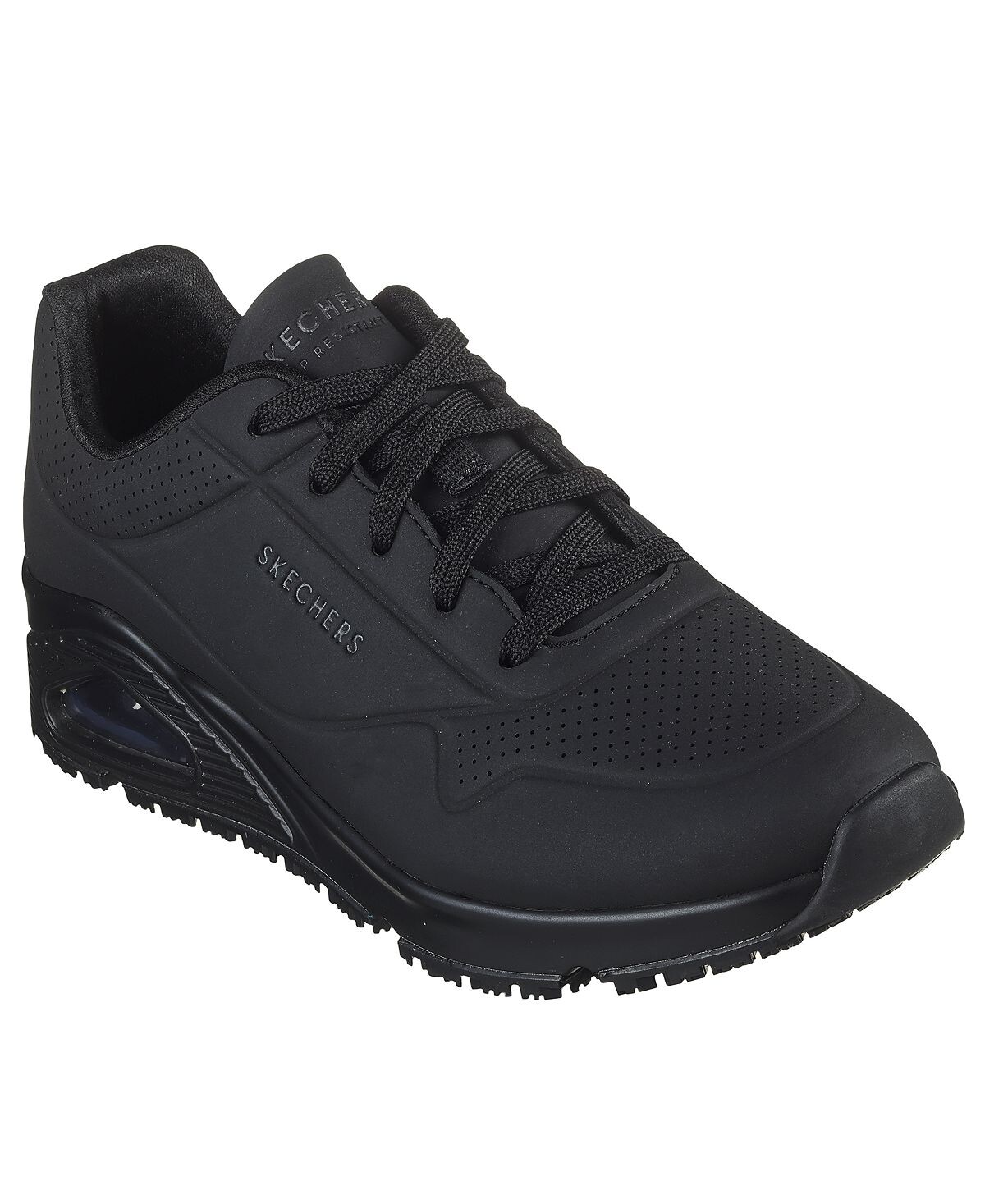 

Женские рабочие кроссовки свободного кроя Uno SR широкого кроя от Finish Line Skechers, черный