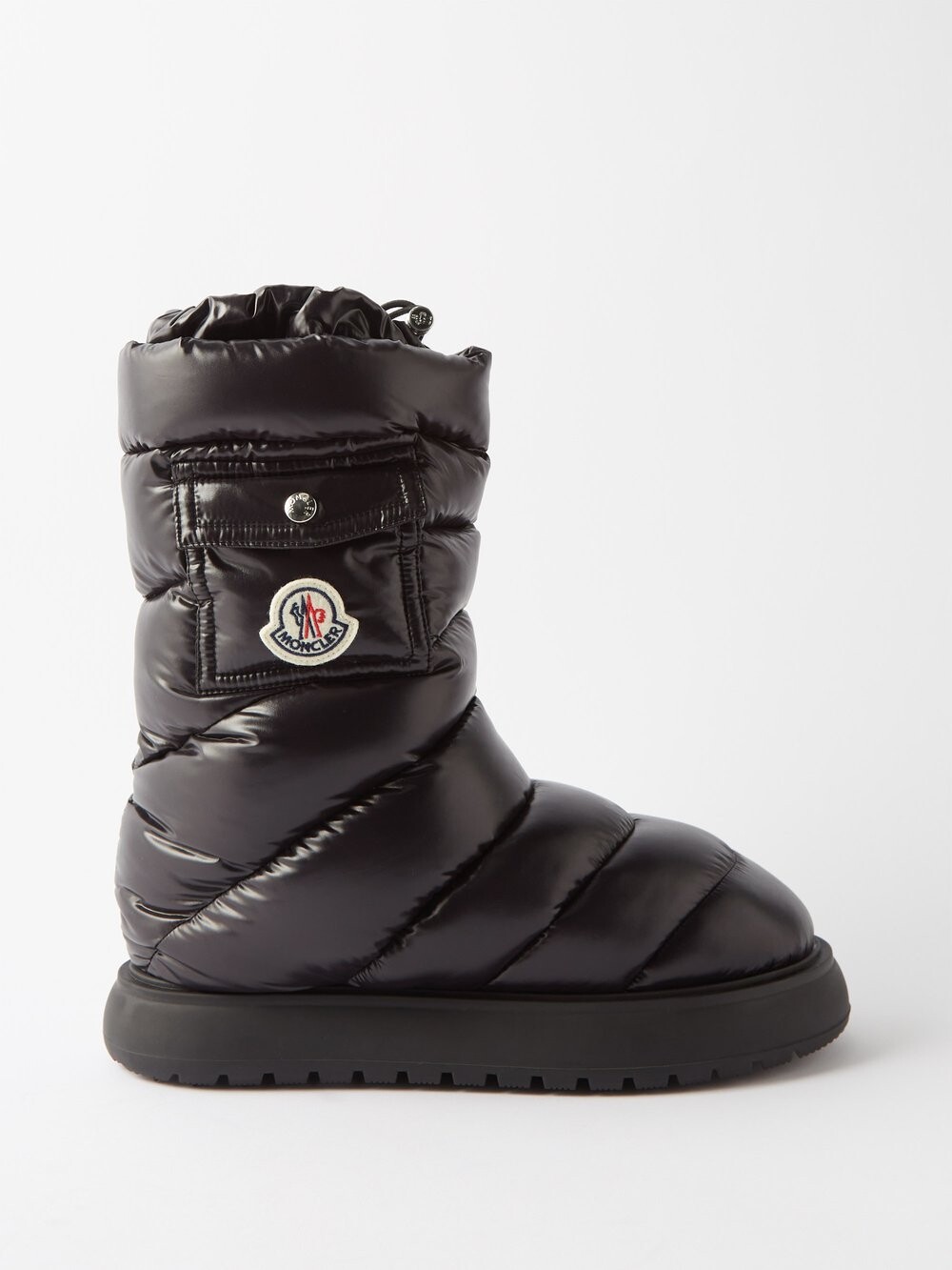 

Стеганые ботинки gaia с карманами Moncler, черный