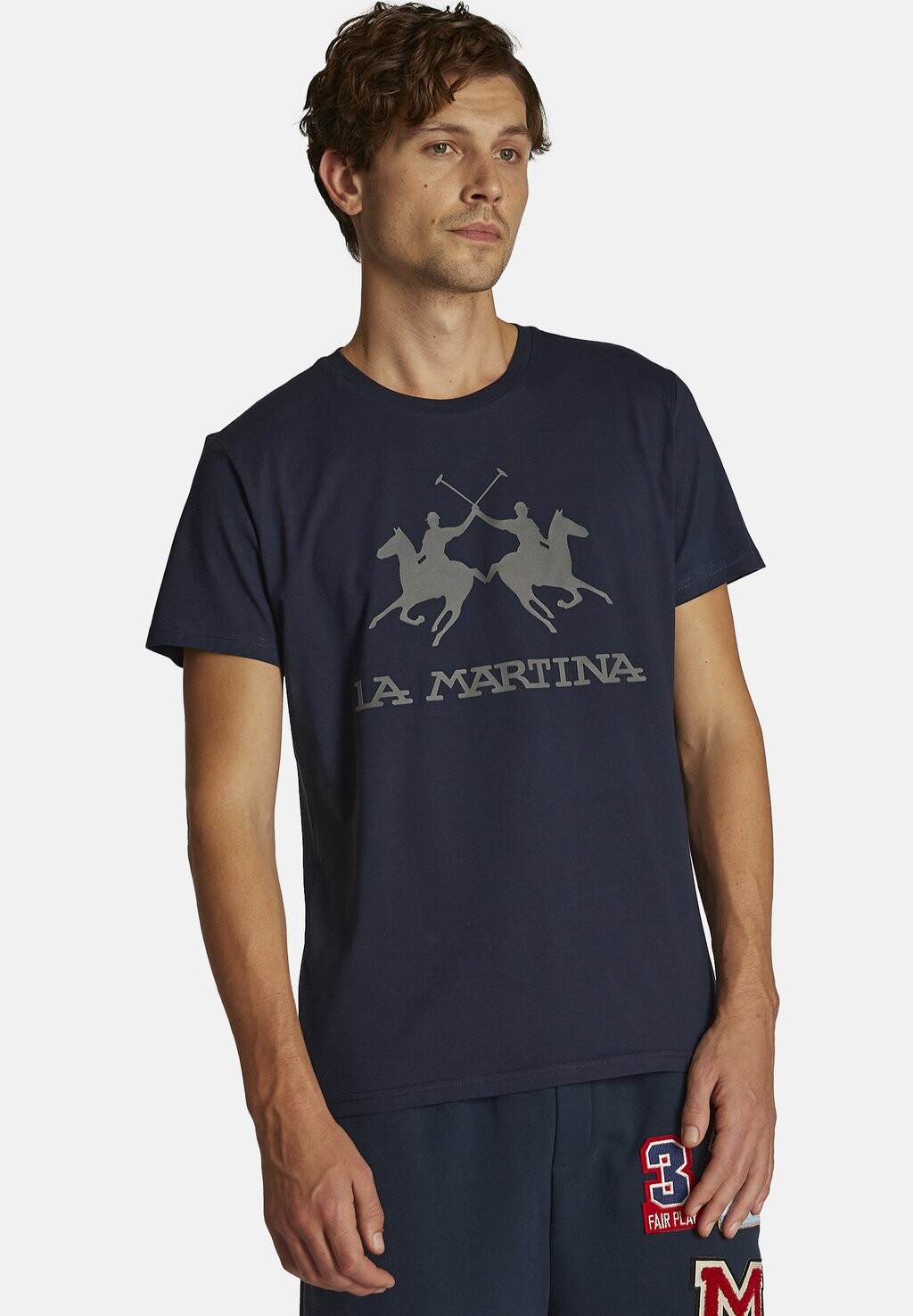 

Футболка с принтом Moreno La Martina, цвет navy