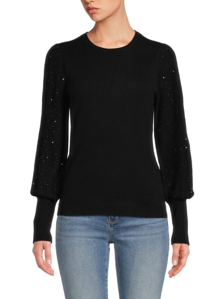 

Свитер из кашемира с рукавами епископа Sofia Cashmere, черный