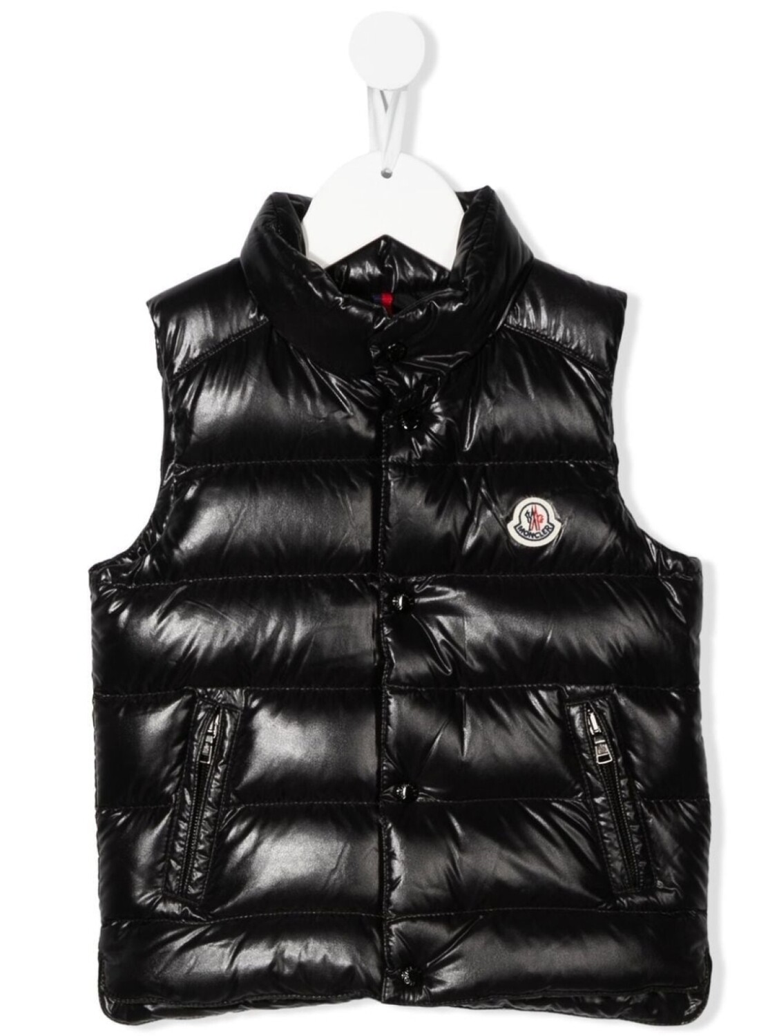 

Moncler Enfant дутый жилет с логотипом, черный