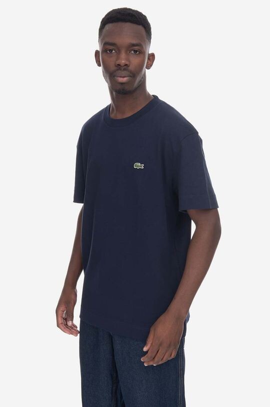 

Хлопковая футболка Lacoste, темно-синий