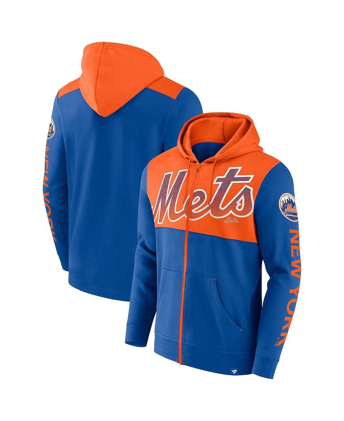 

Мужская фирменная флисовая толстовка с молнией во всю длину Royal New York Mets Walk Off Fanatics