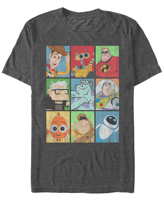 Мужская футболка с коротким рукавом Disney Pixar Epic Boxed Line Up, футболка с коротким рукавом Fifth Sun, серый