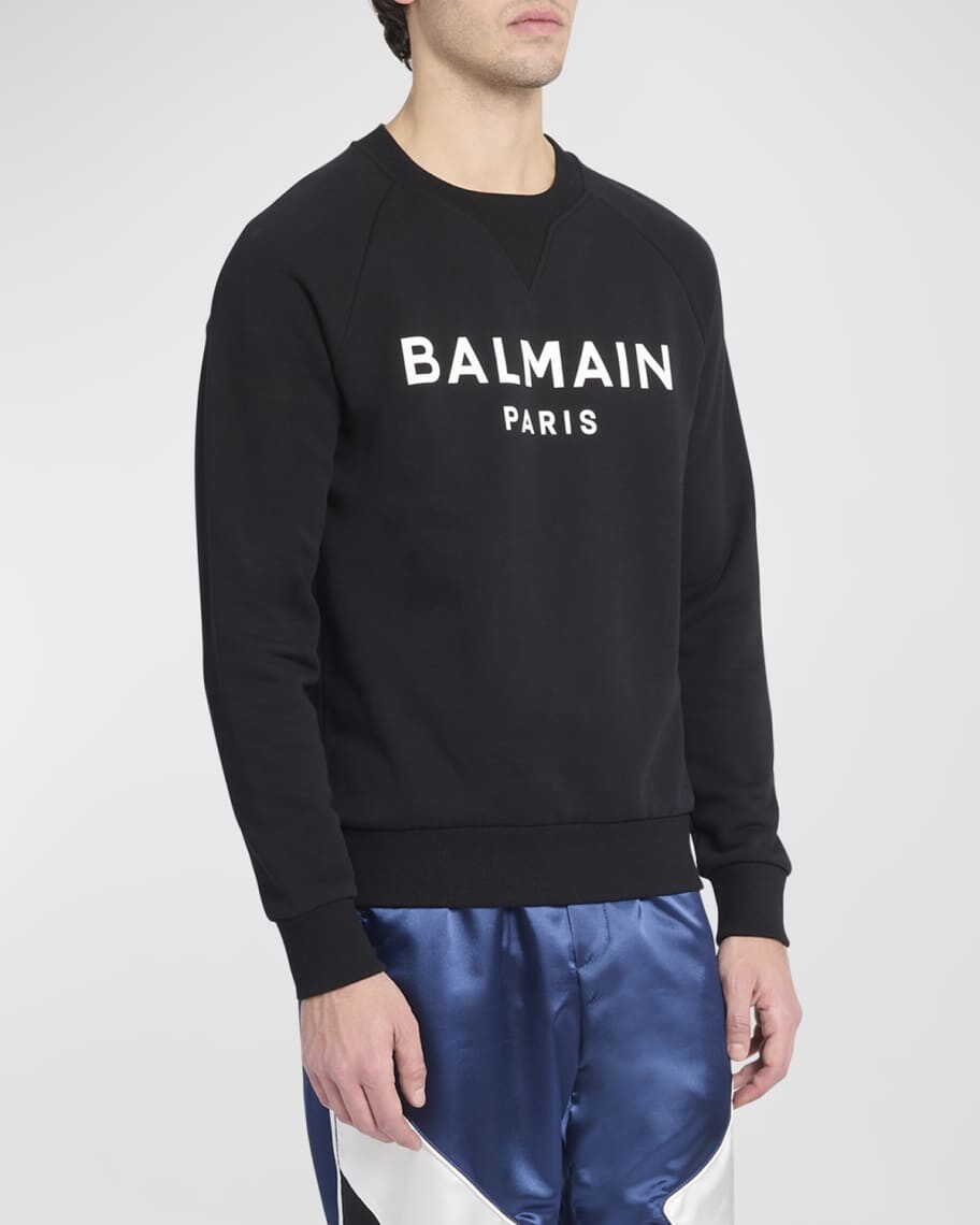 

Мужская толстовка с логотипом реглан Balmain, Черный