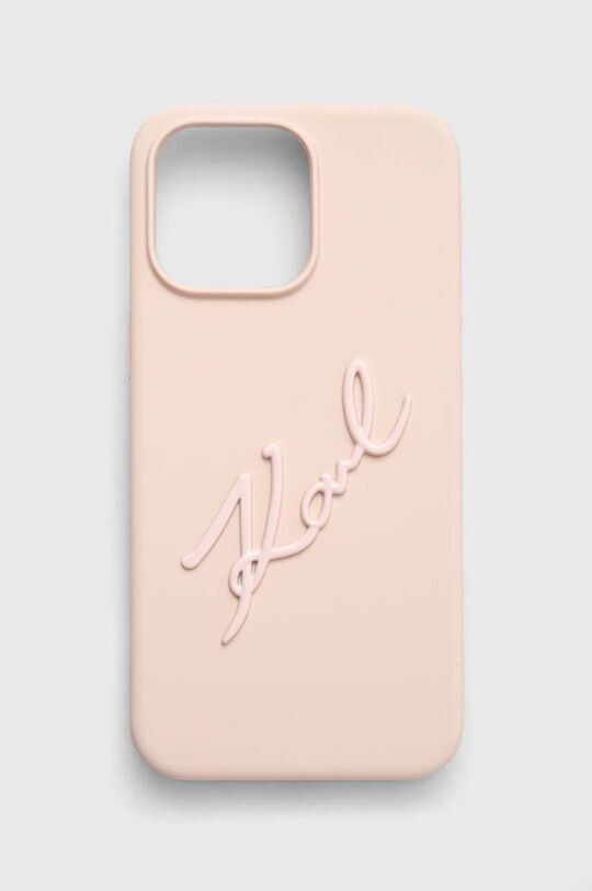 

Чехол для телефона iPhone 15 Pro Max 6,7 дюйма Karl Lagerfeld, розовый