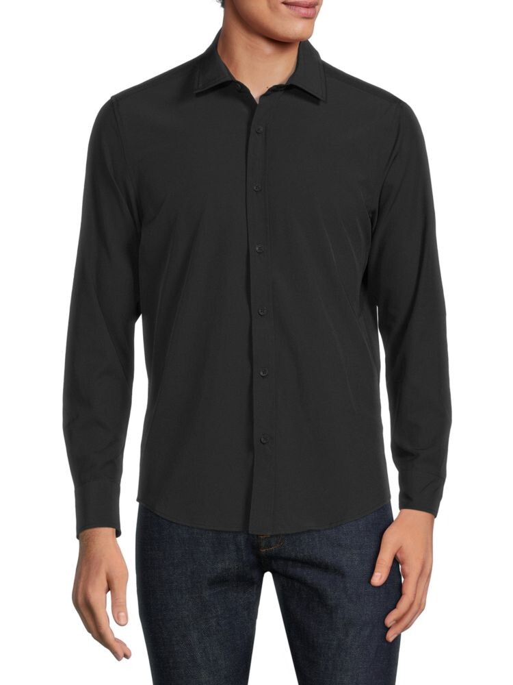 

Однотонная рубашка Kenneth Cole, черный