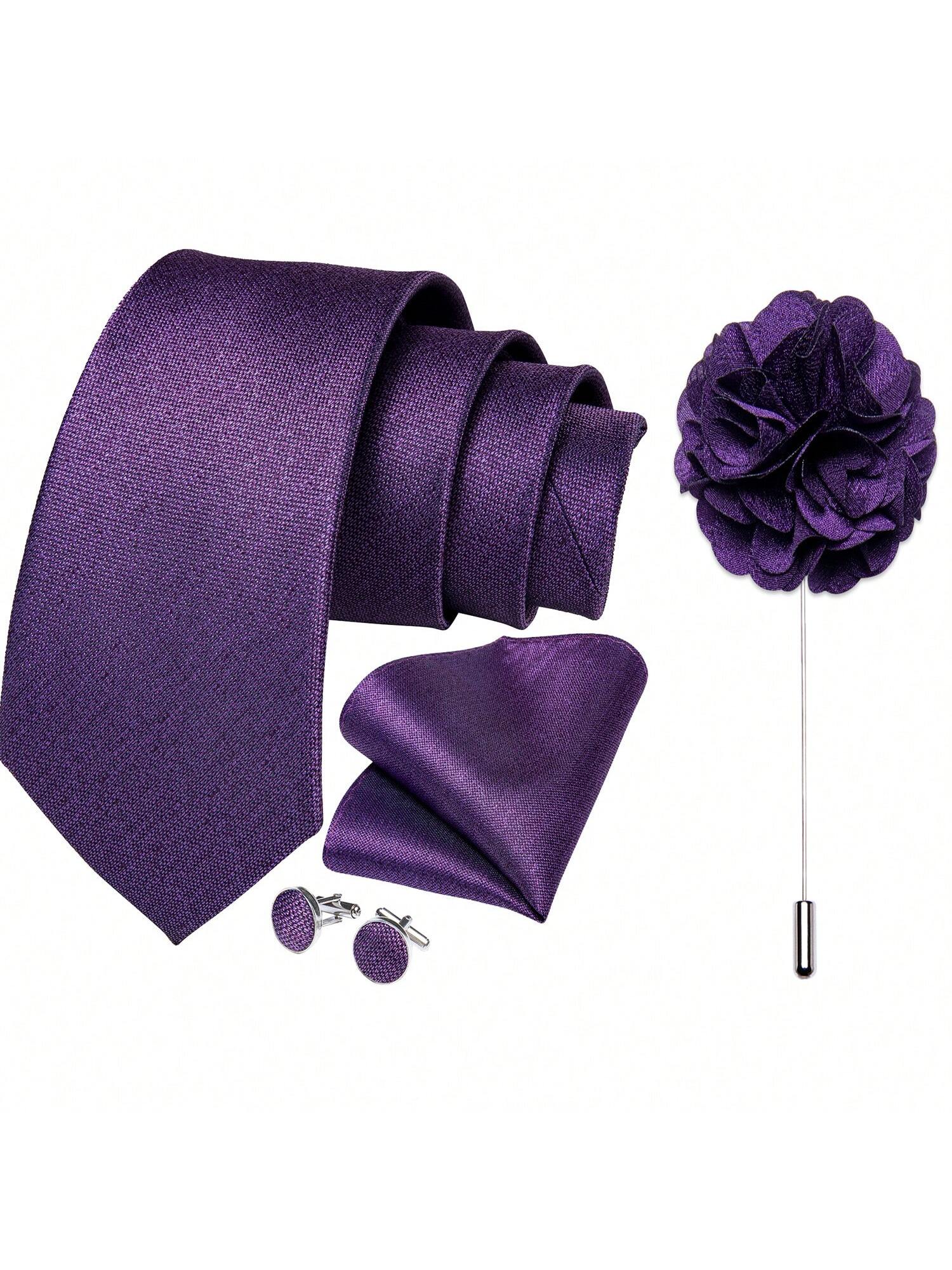 цена DiBanGu мужские галстуки, фиолетовый