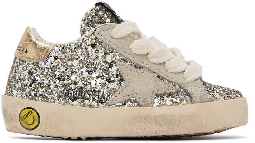 

Детские серебряные кроссовки Super-Star Golden Goose