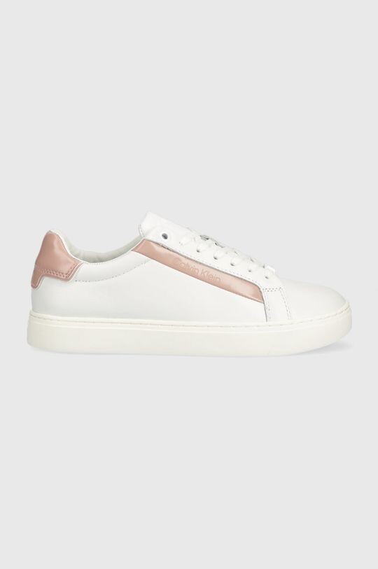 

Кожаные кроссовки HW0HW01353 LOGO CUPSOLE LACE UP Calvin Klein, белый