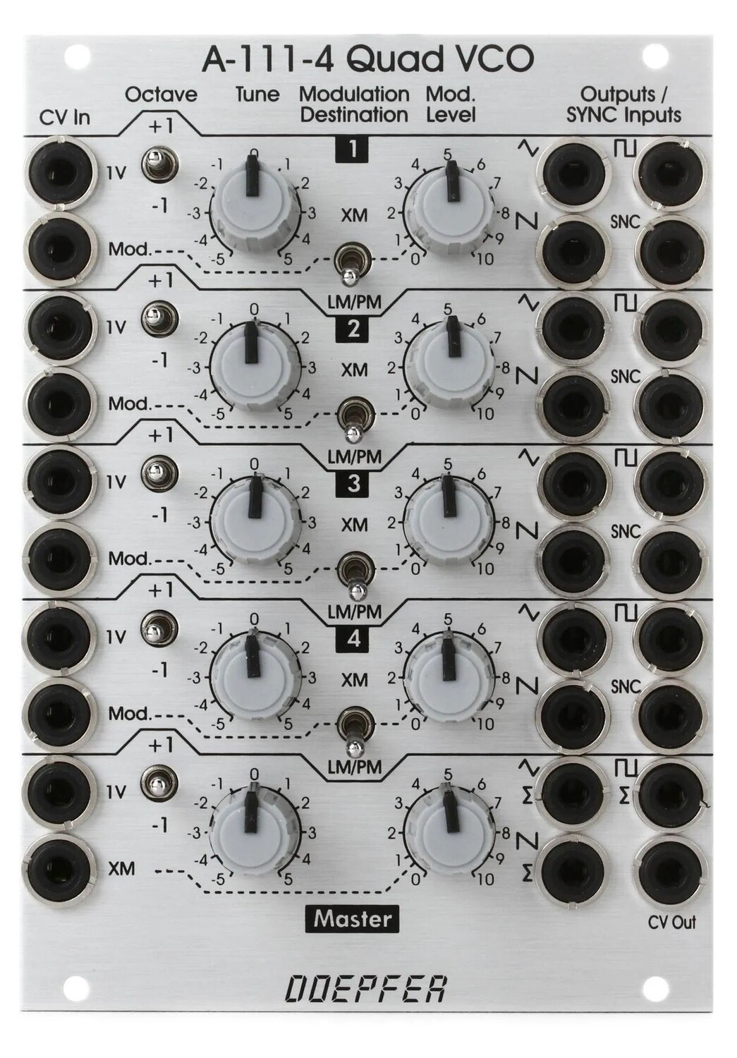 

Модуль Quad Precision VCO Eurorack Doepfer A-111-4 — стандартная версия