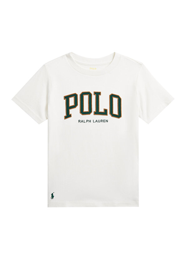 

Белая футболка для мальчика с логотипом Polo Ralph Lauren