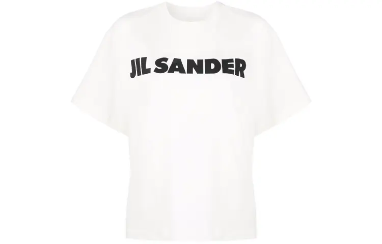 

Jil Sander Wmns SS22 Прямая футболка с логотипом, белая