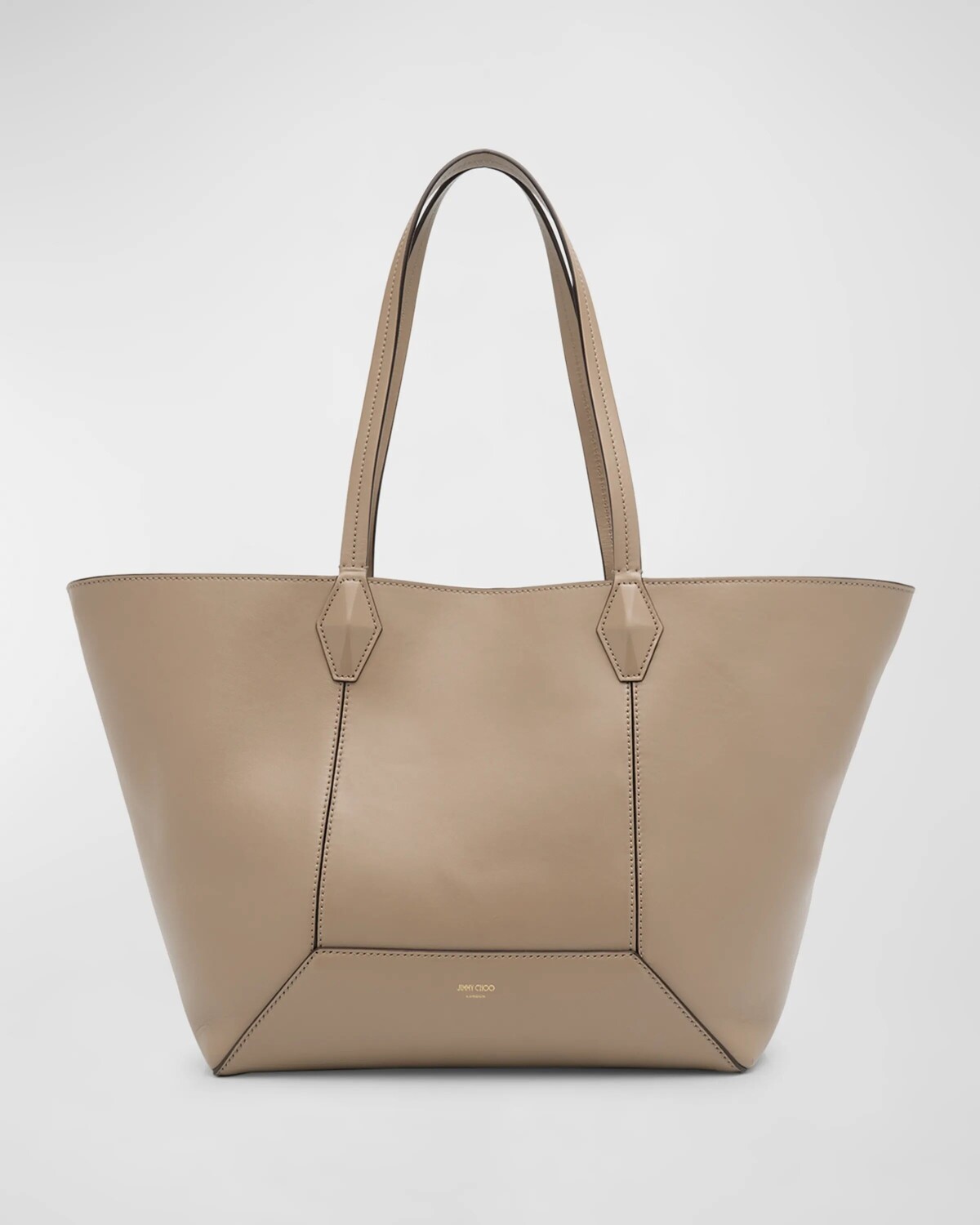 

Кожаная большая сумка Diamond среднего размера Jimmy Choo, цвет Taupe