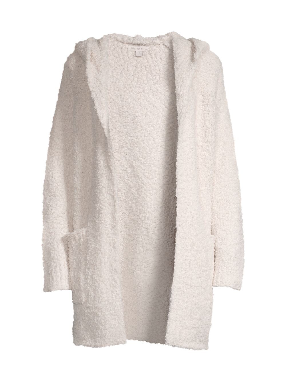 

Длинное пальто из букле с капюшоном CozyChic Barefoot Dreams, Серый