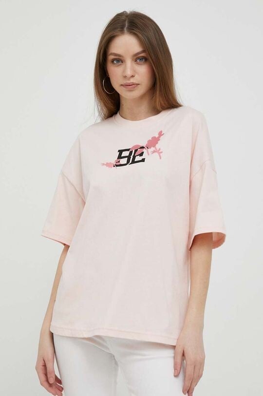 

Хлопковая футболка United Colors of Benetton, розовый