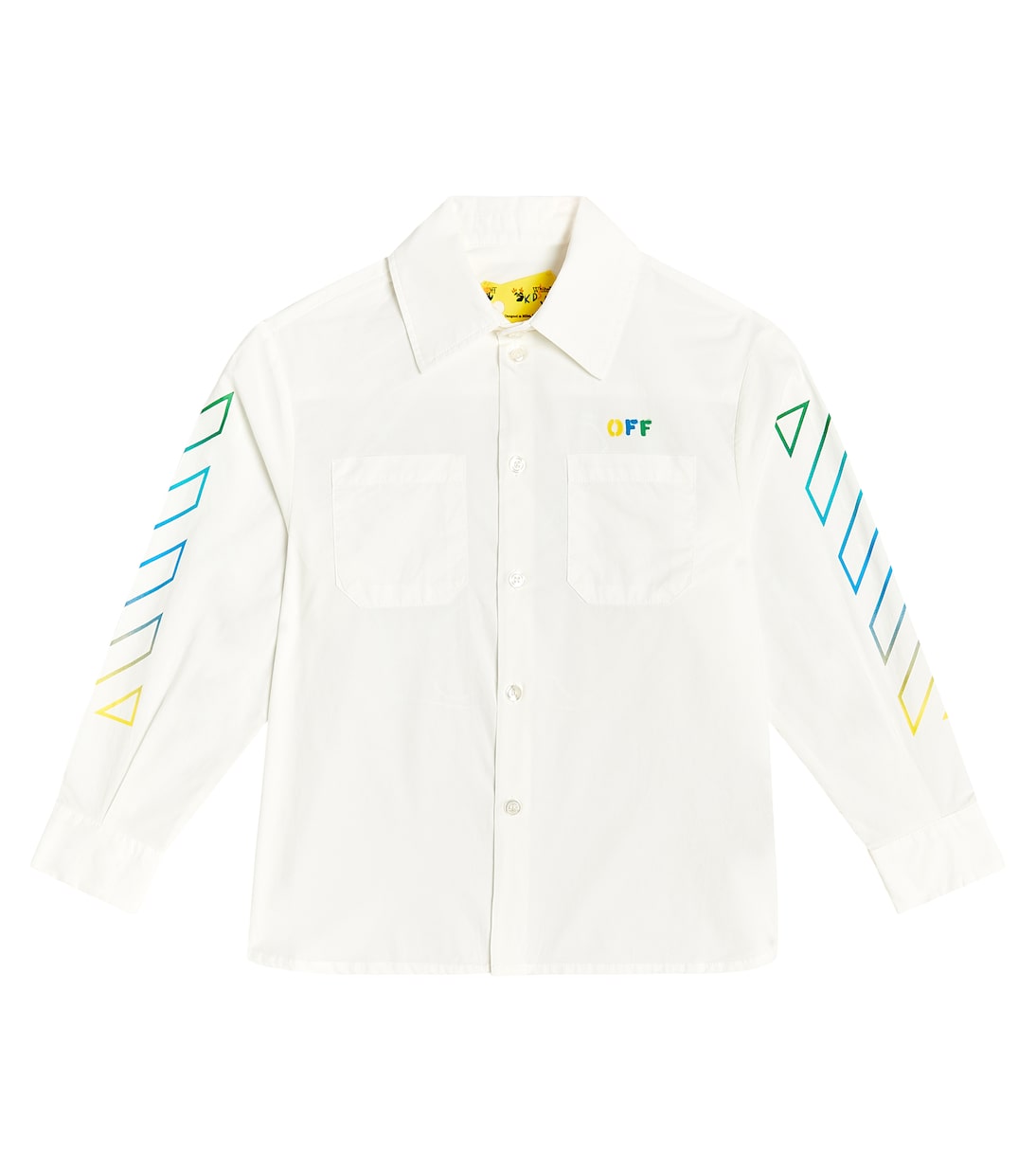 Рубашка из хлопка с принтом arrows Off-White, белый