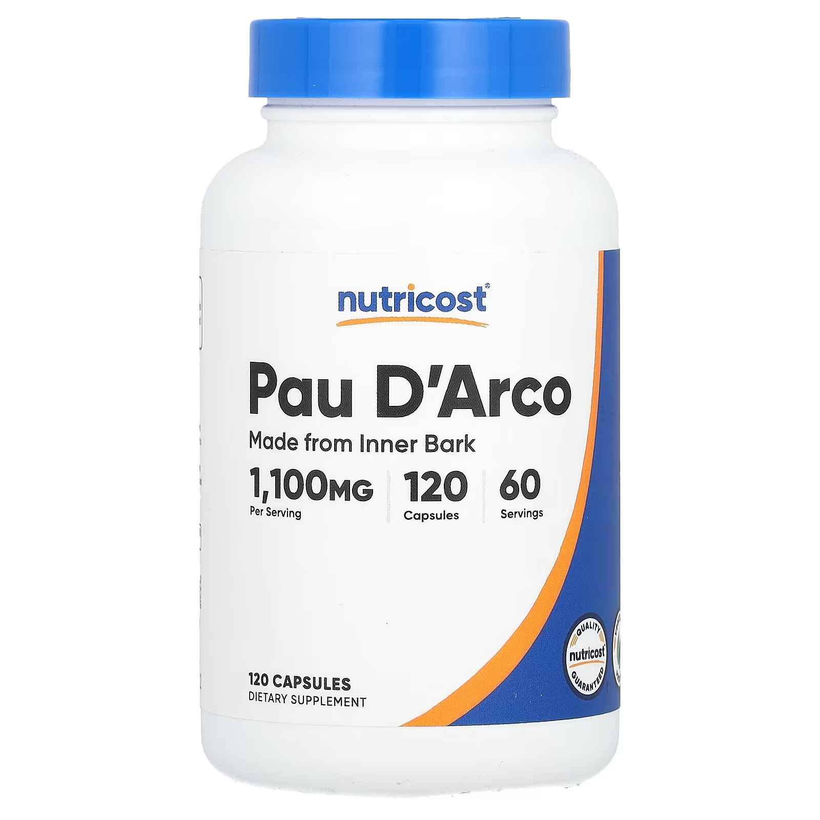 Кора муравьиного дерева Nutricost Pau D'Arco 1100 мг, 120 капсул (550 мг в капсуле)