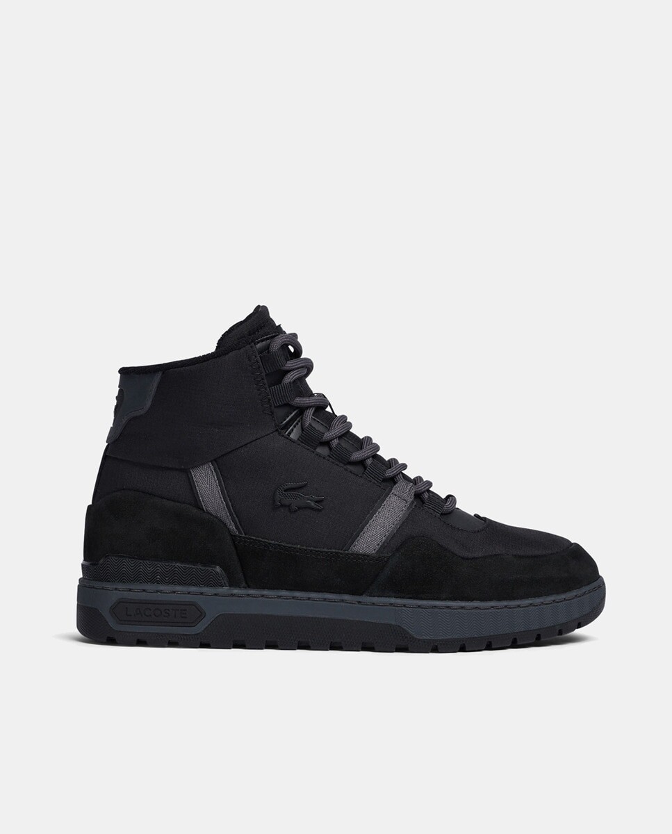 

Мужские кроссовки T-Clip Winter Mid из ткани и кожи Lacoste, черный