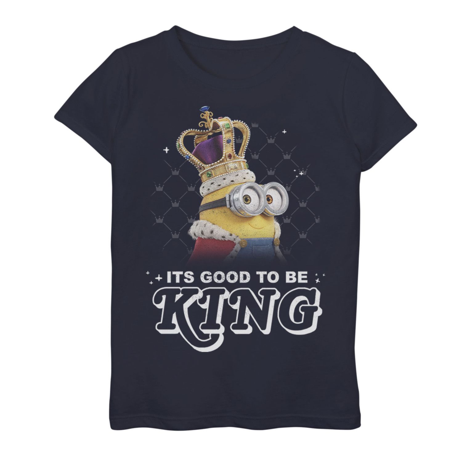 Футболка с изображением портрета «Миньоны» для девочек 7–16 лет «Хорошо быть королем» Licensed Character как хорошо быть королем