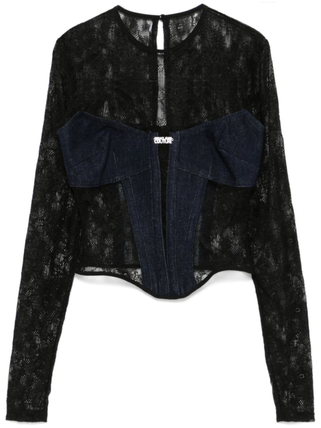 

Versace Jeans Couture кружевной топ-корсет, черный