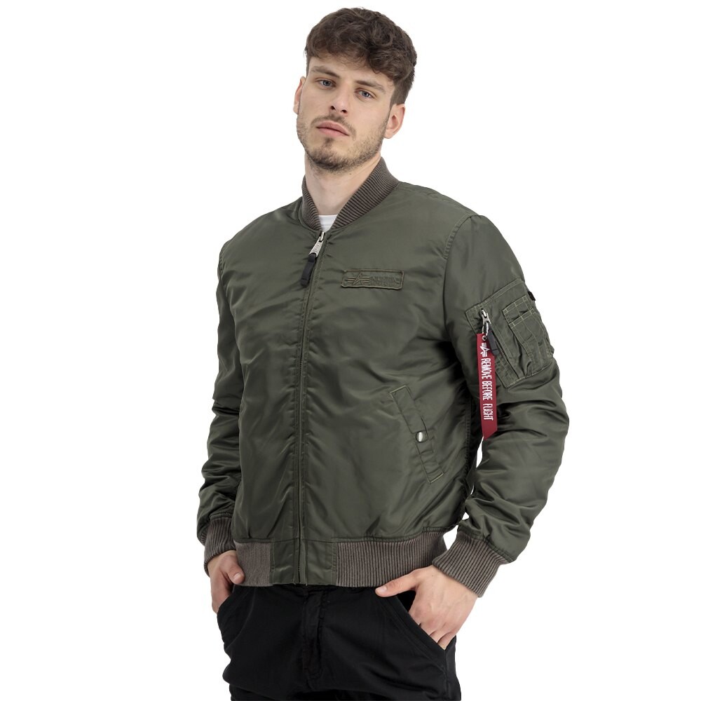 

Куртка Alpha Industries MA-1 VF Authentic Overdyed, зеленый