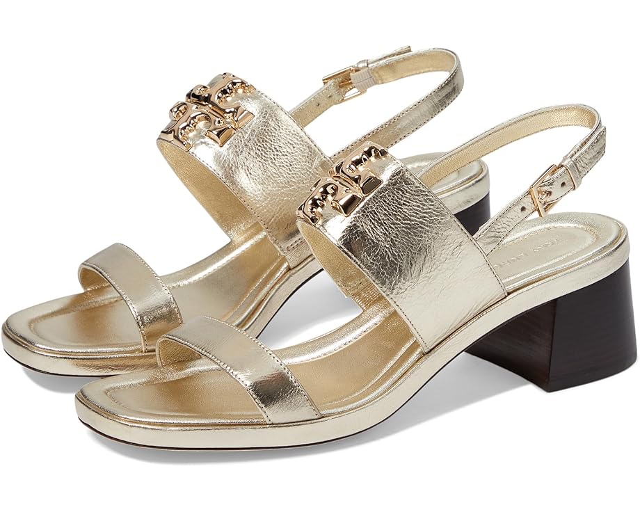 цена Туфли Tory Burch Eleanor Heeled Sandal 55 mm, цвет Spark Gold/Gold