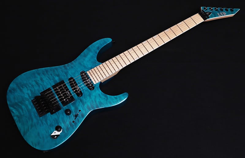 Электрогитара ESP LTD MH-203QM Electric Guitar See Thru Blue - W/Setup & Bag кронштейн mikrotik qm x