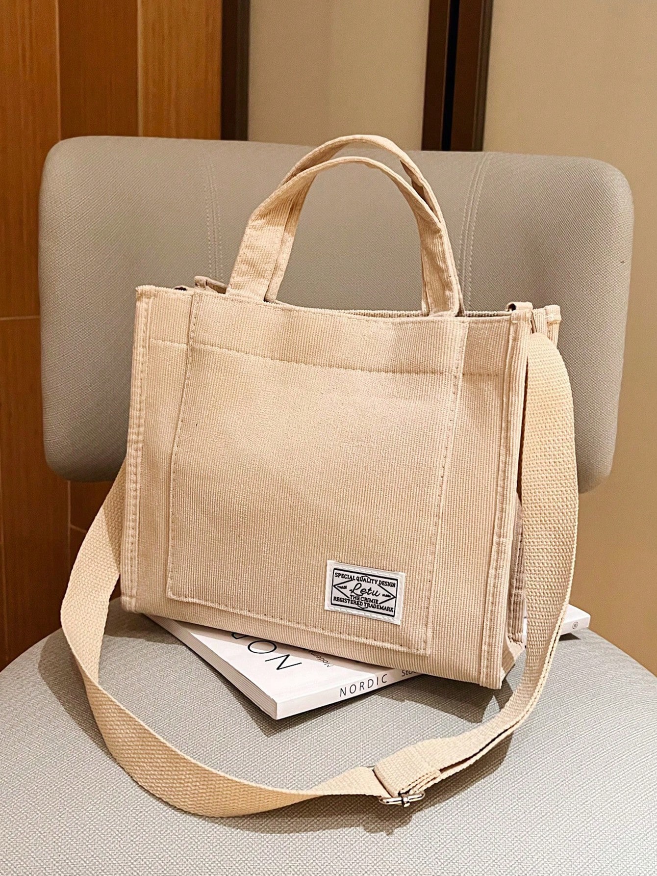 1 шт. однотонная розовая классическая и модная универсальная сумка, хаки сумка шоппер 2383 хаки повседневная бежевый